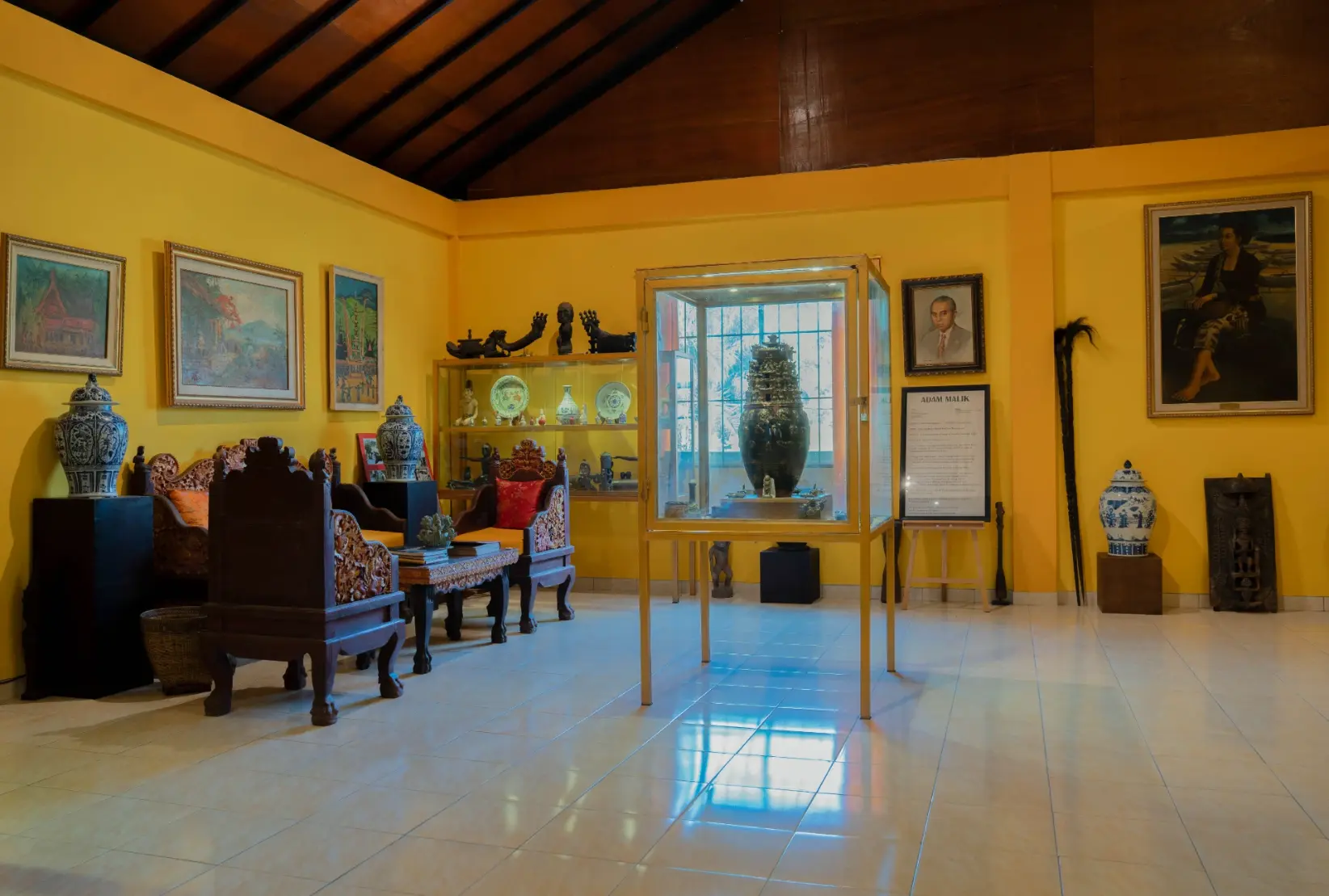 Potrait of adam malik room the vice president of indonesia and founding fathers of asean